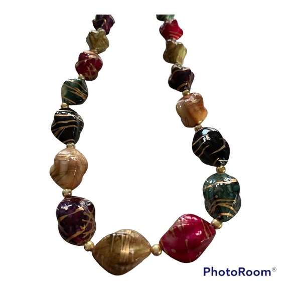 Fabulous Multi colored necklace 28” long - Picture 2 of 3